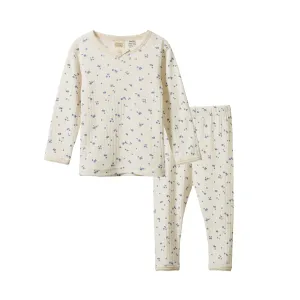 Long Sleeve Pjama Set Pointelle - Daisy Print