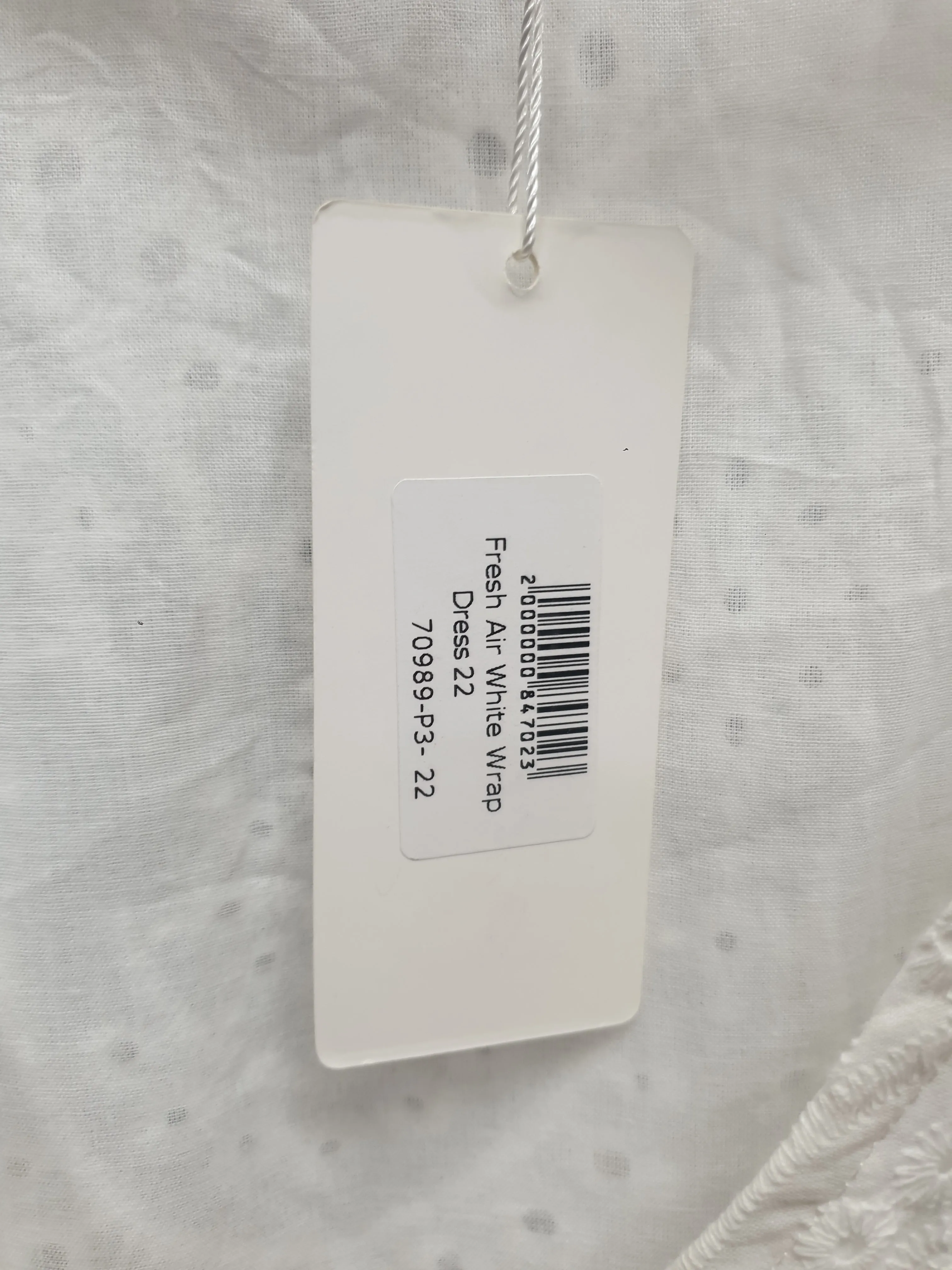 Lorraine white cotton lacey wrap dress size 22