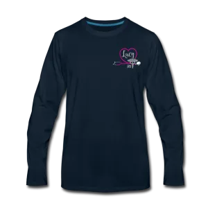 Lucy RN Emergency Nurse Flag Men's Premium Long Sleeve T-Shirt
