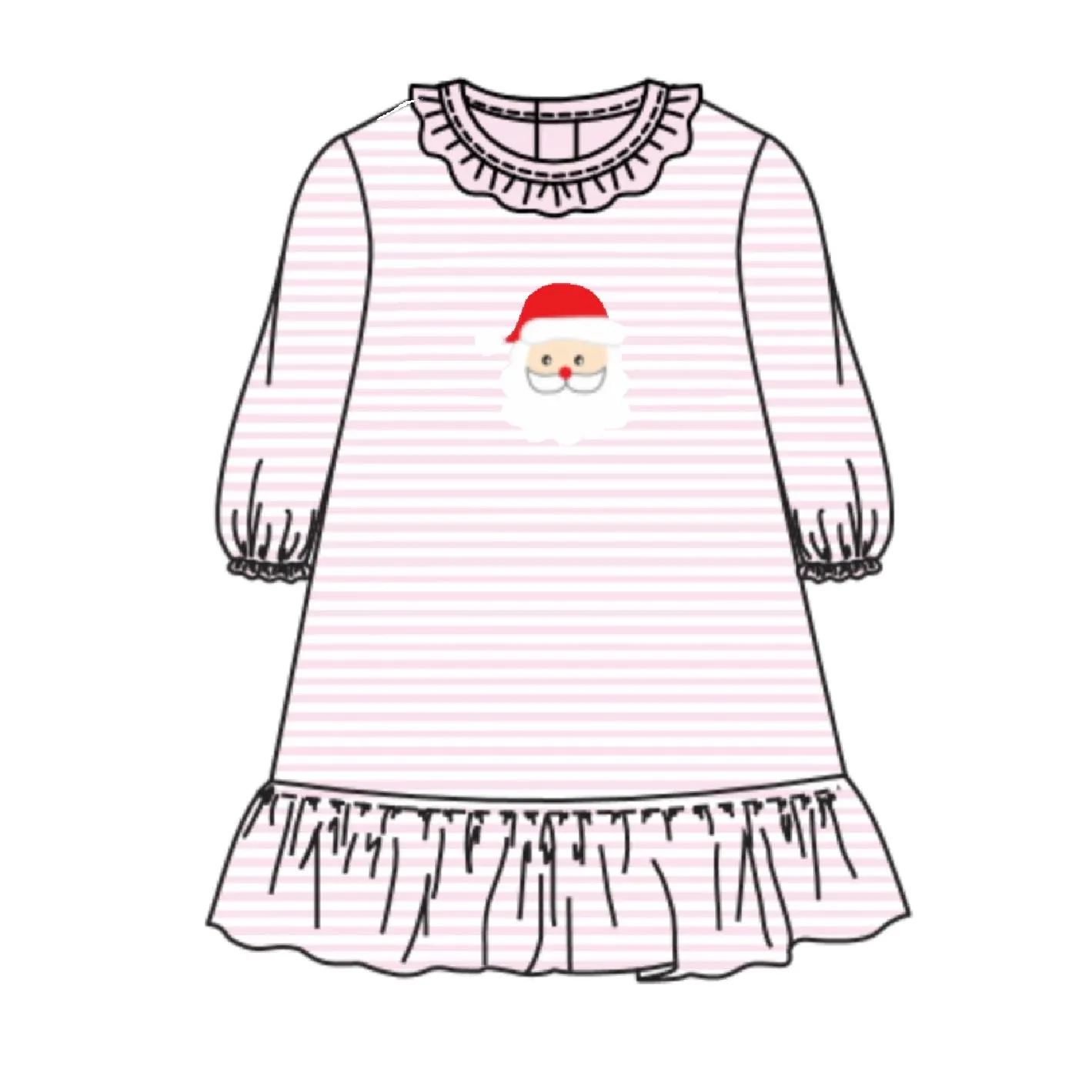 Luigi Kids Santa Dress - Pink