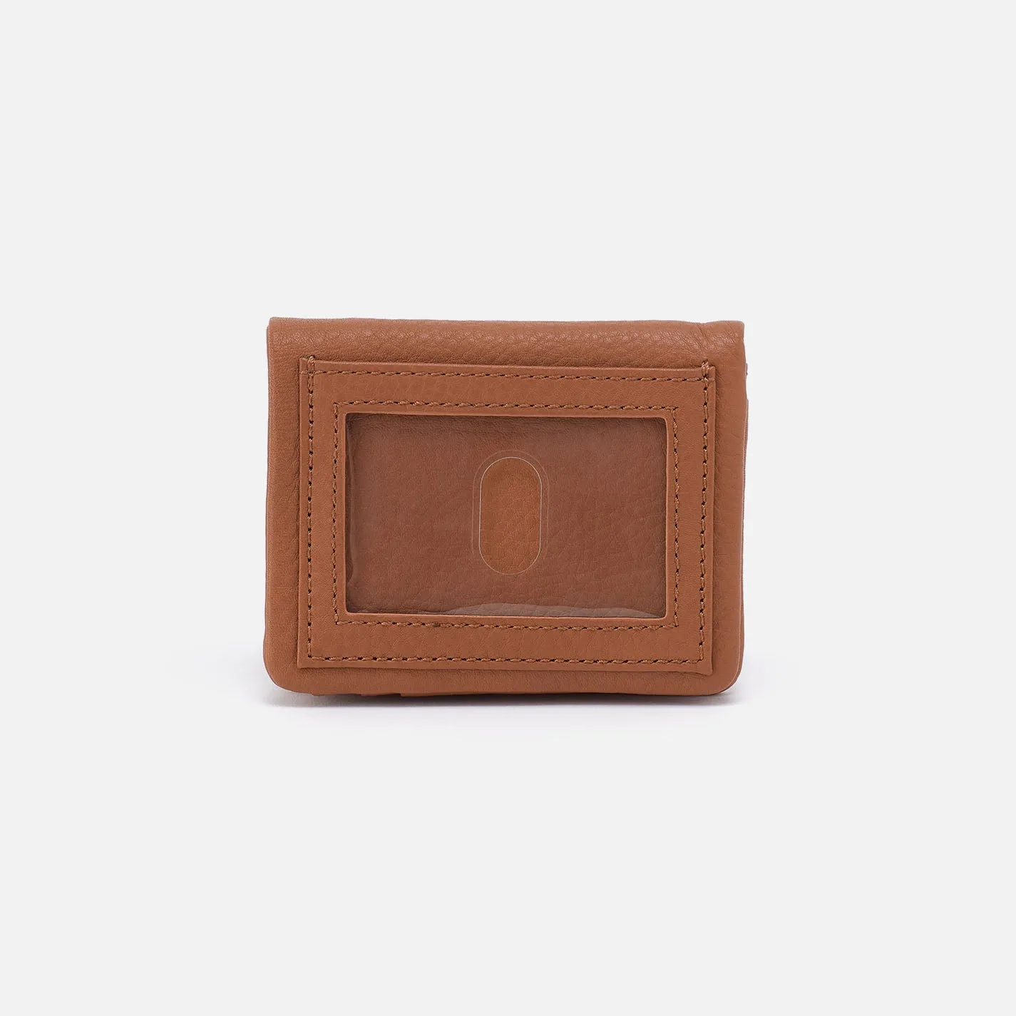 Lumen Mini Wallet In Pebbled Leather - Warm Honey