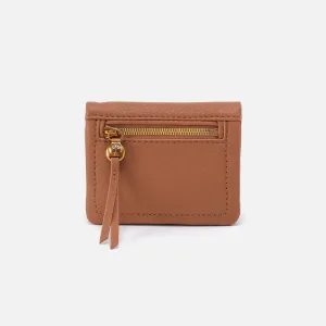 Lumen Mini Wallet In Pebbled Leather - Warm Honey