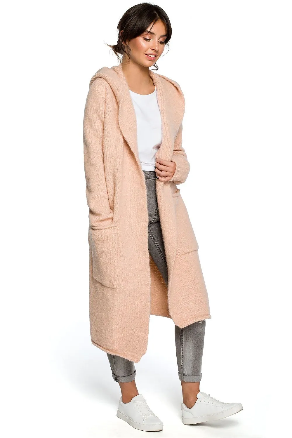 Luxurious Hooded Long Cardigan