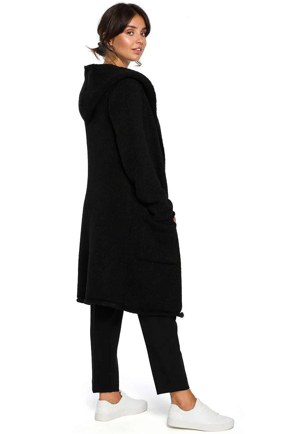 Luxurious Hooded Long Cardigan