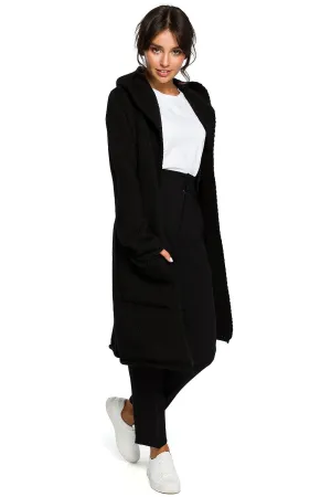 Luxurious Hooded Long Cardigan