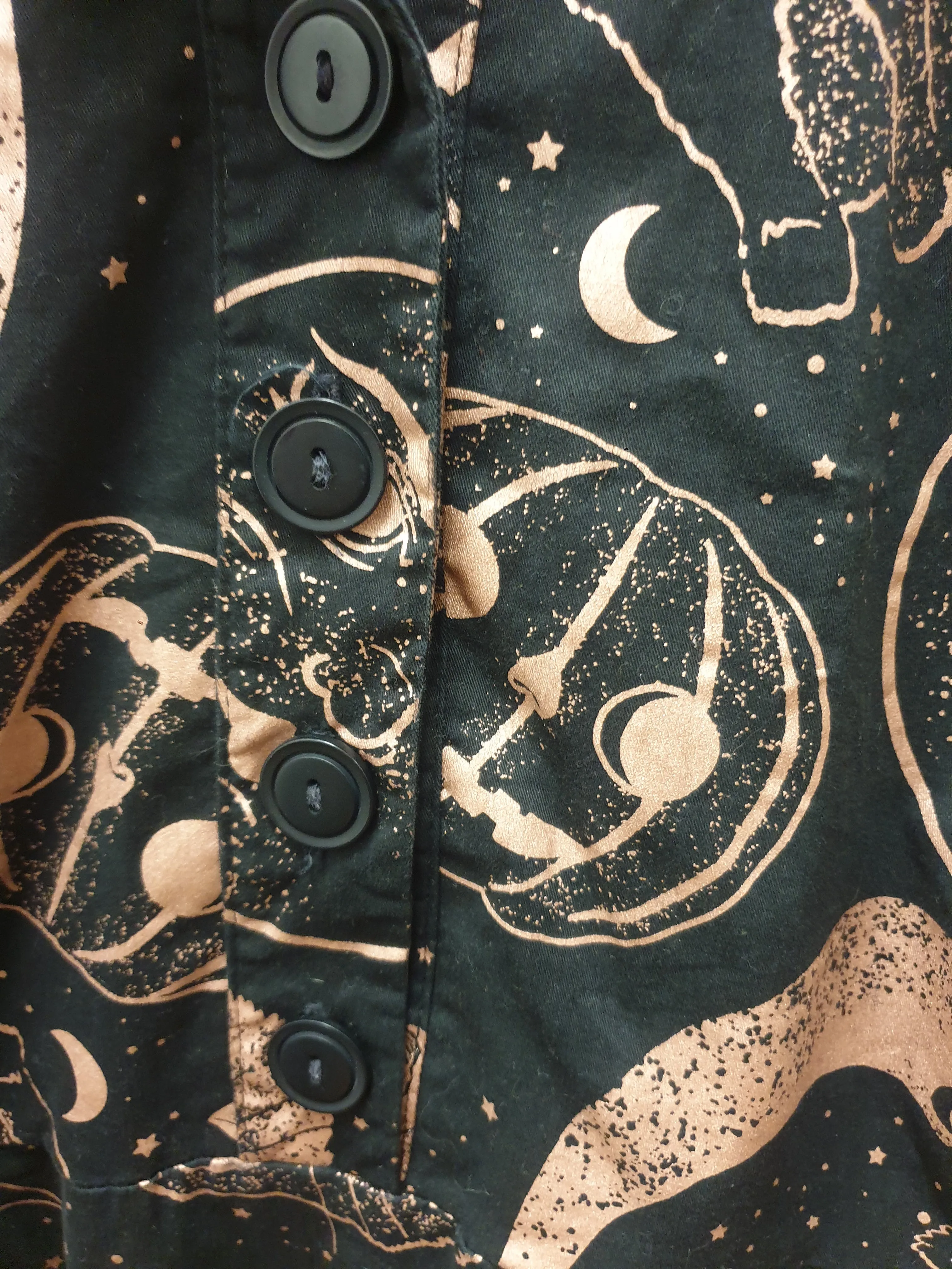 Made590 dinah black halloween print cotton dress size 4X