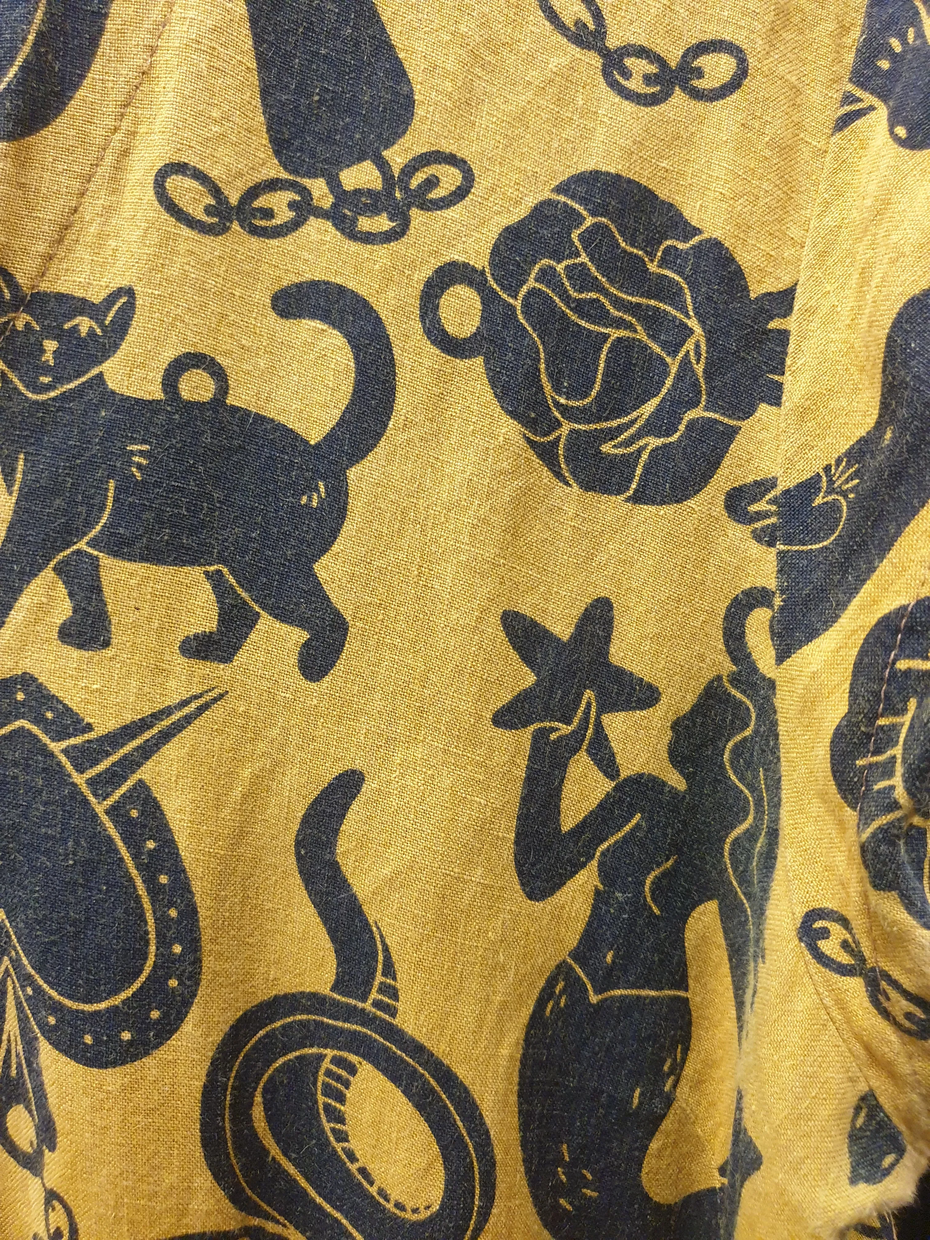 Made590 saski mustard symbol print dress size 3X