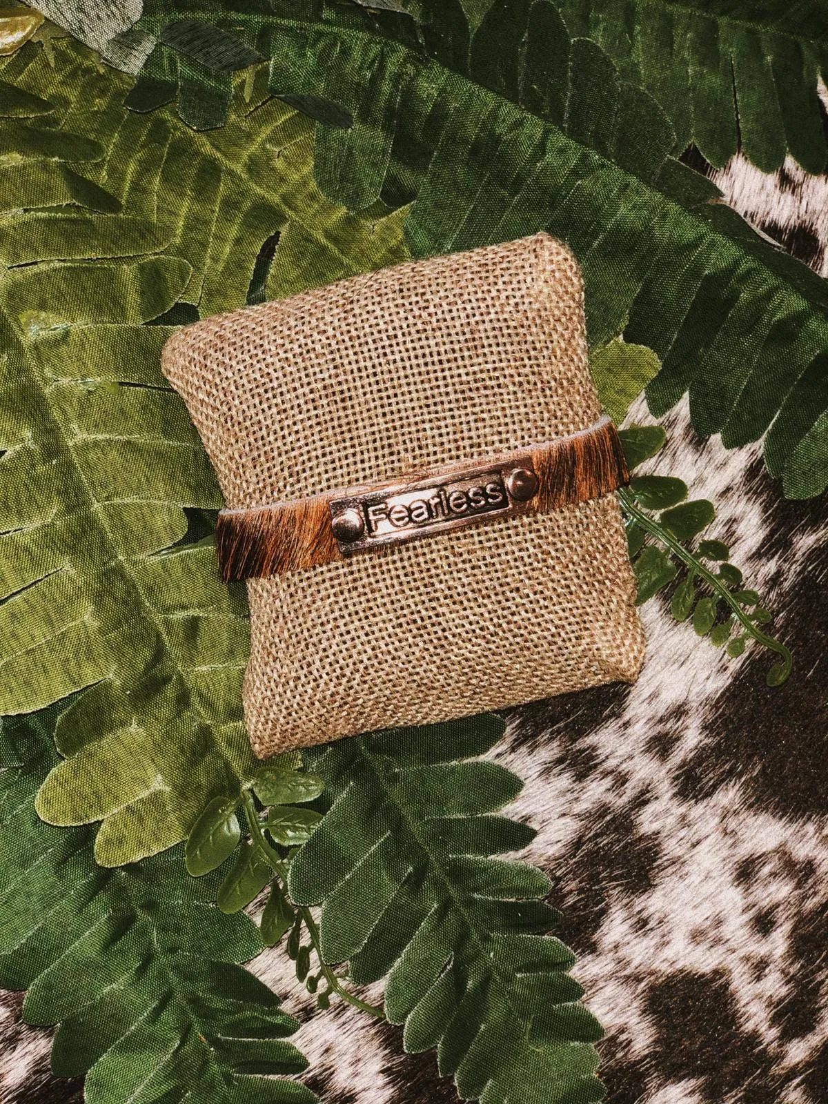 Mae Positive Inspiration Embellished Mini Cuff: Confidence / Brown Floral