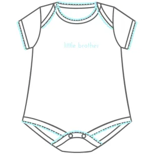 Magnolia Baby Big and Little Embroidered Bodysuit - Blue