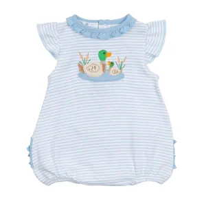 Magnolia Baby Mallard Pond Ruffle Flutters Bubble - Blue