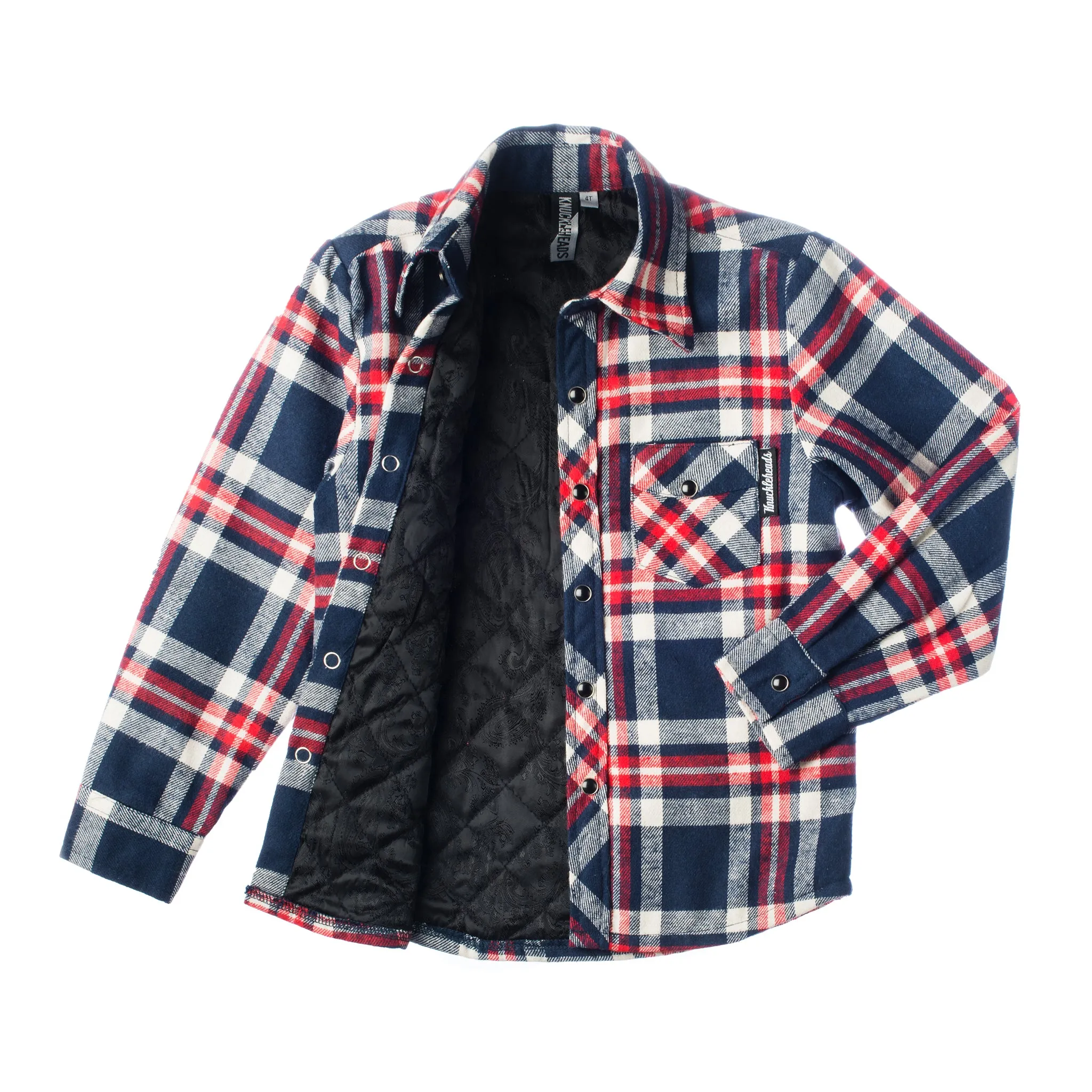 Malone Long Sleeve Quilted Plaid Rockabilly Shirt