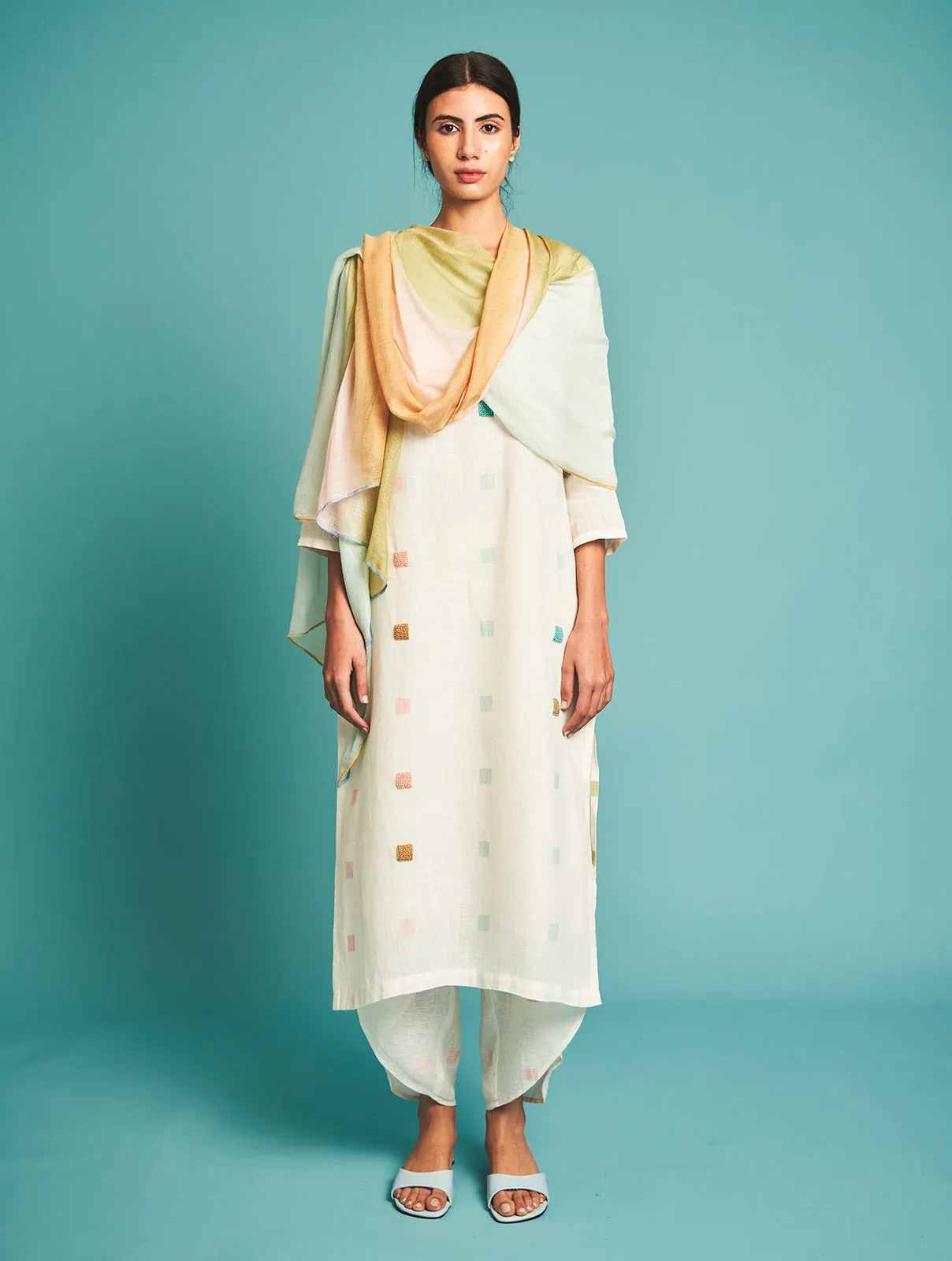 Manan   I   Maya Jamdani Hand-Embroidered Kurta Set  Jamdani Collections