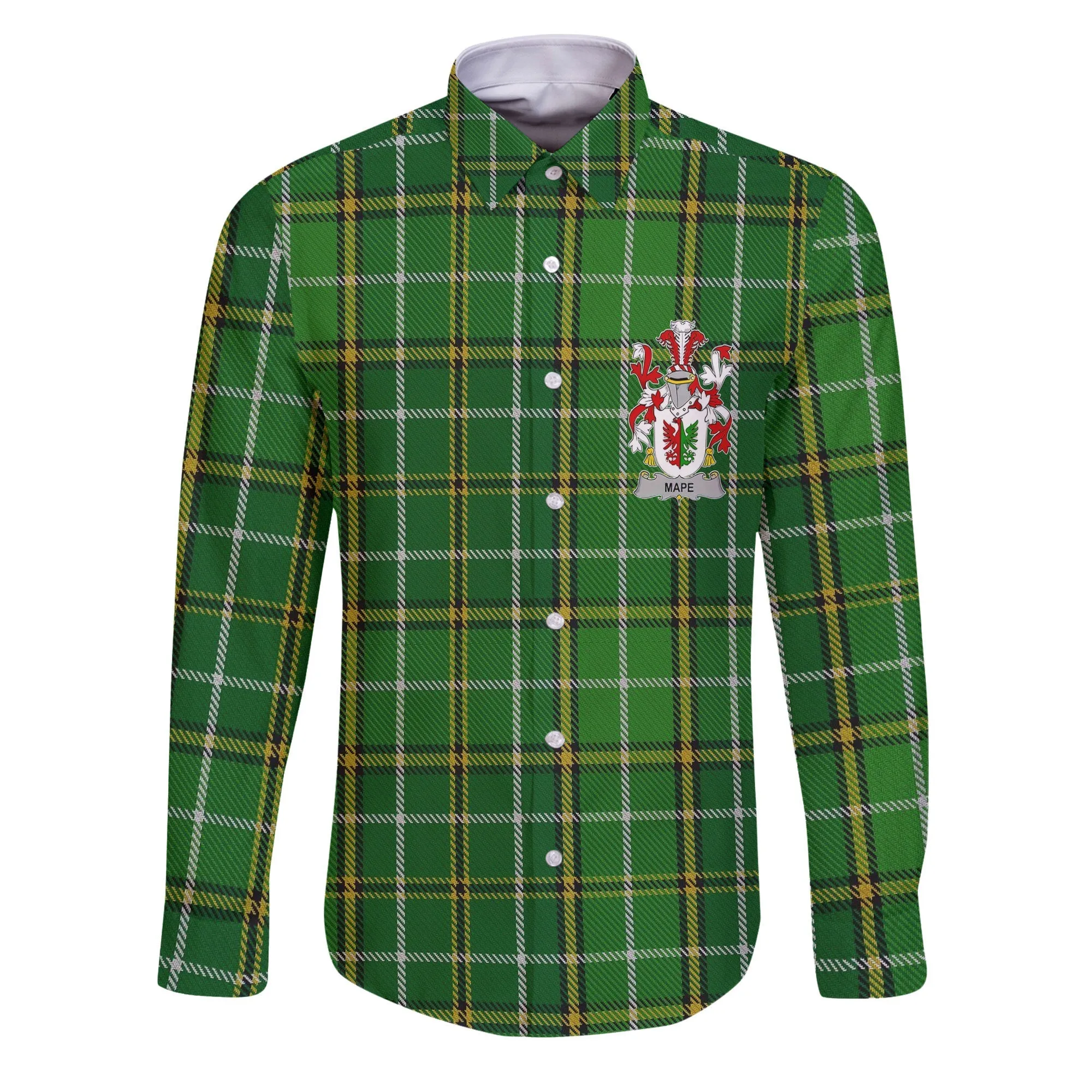 Mape Long Sleeve Button Shirts Crest And National Plaid Style