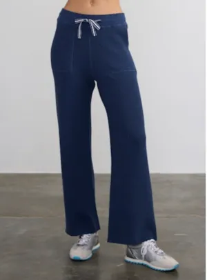 MARGARET O'LEARY-Joan Waffle Pants Navy