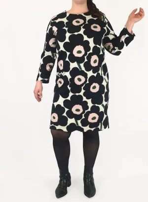 Marimekko flower print long sleeve dress fits 14-16