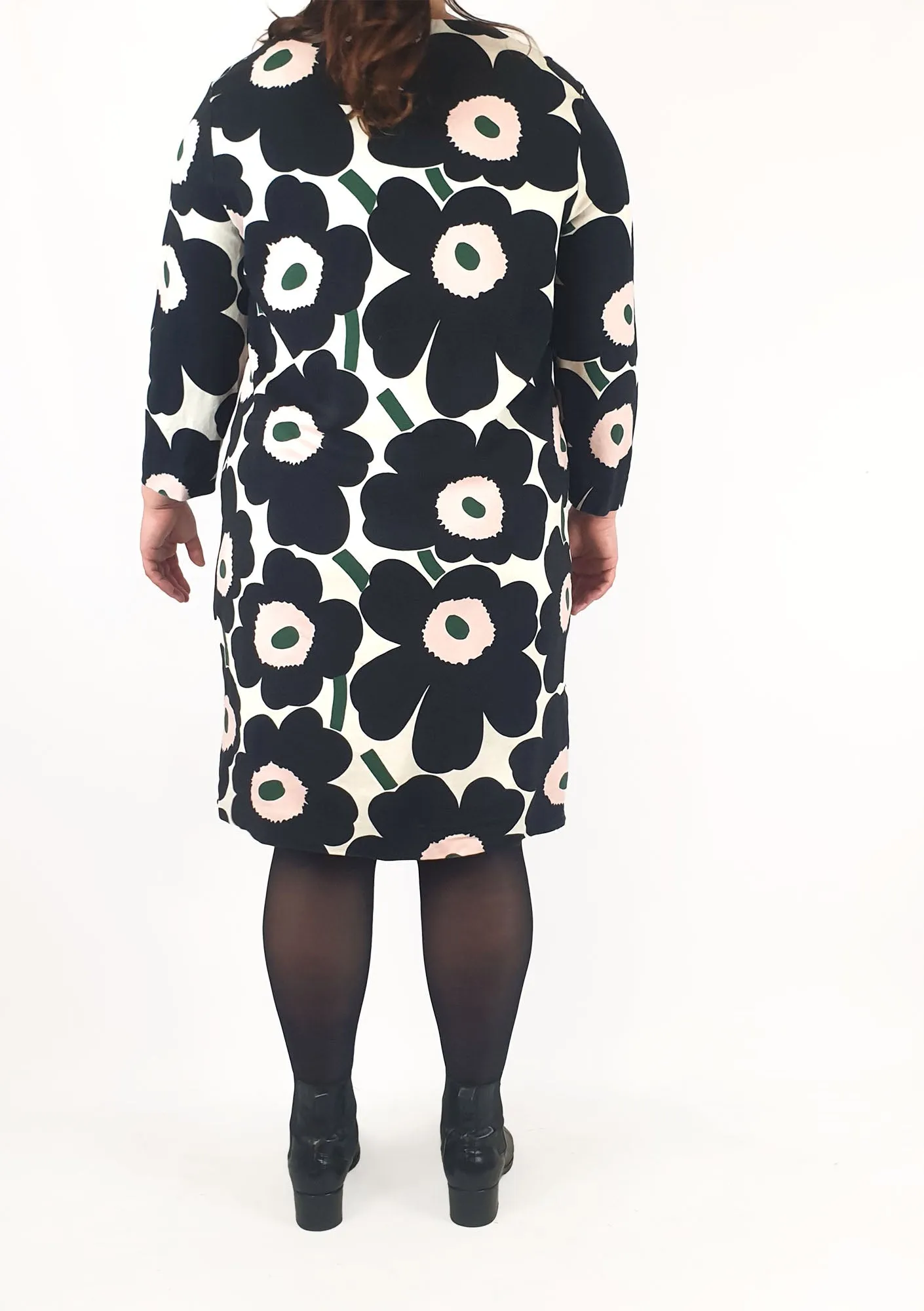 Marimekko flower print long sleeve dress fits 14-16