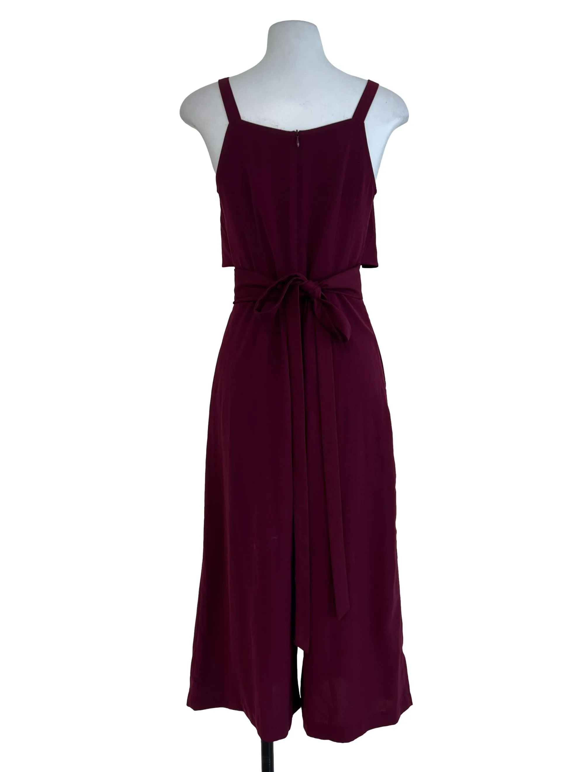 Maroon Plain Jumpsuit