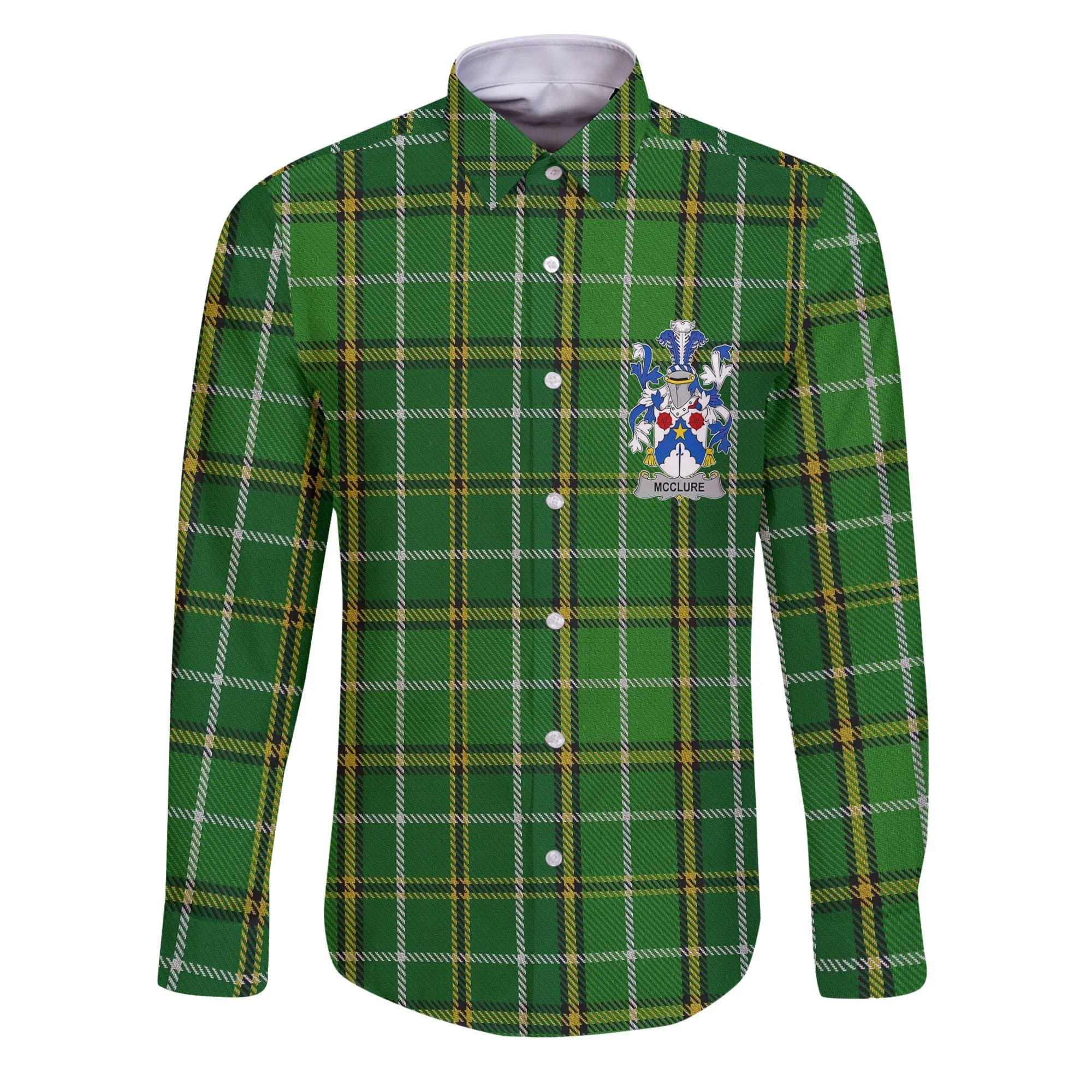 McClure Long Sleeve Button Shirts Crest And National Plaid Style