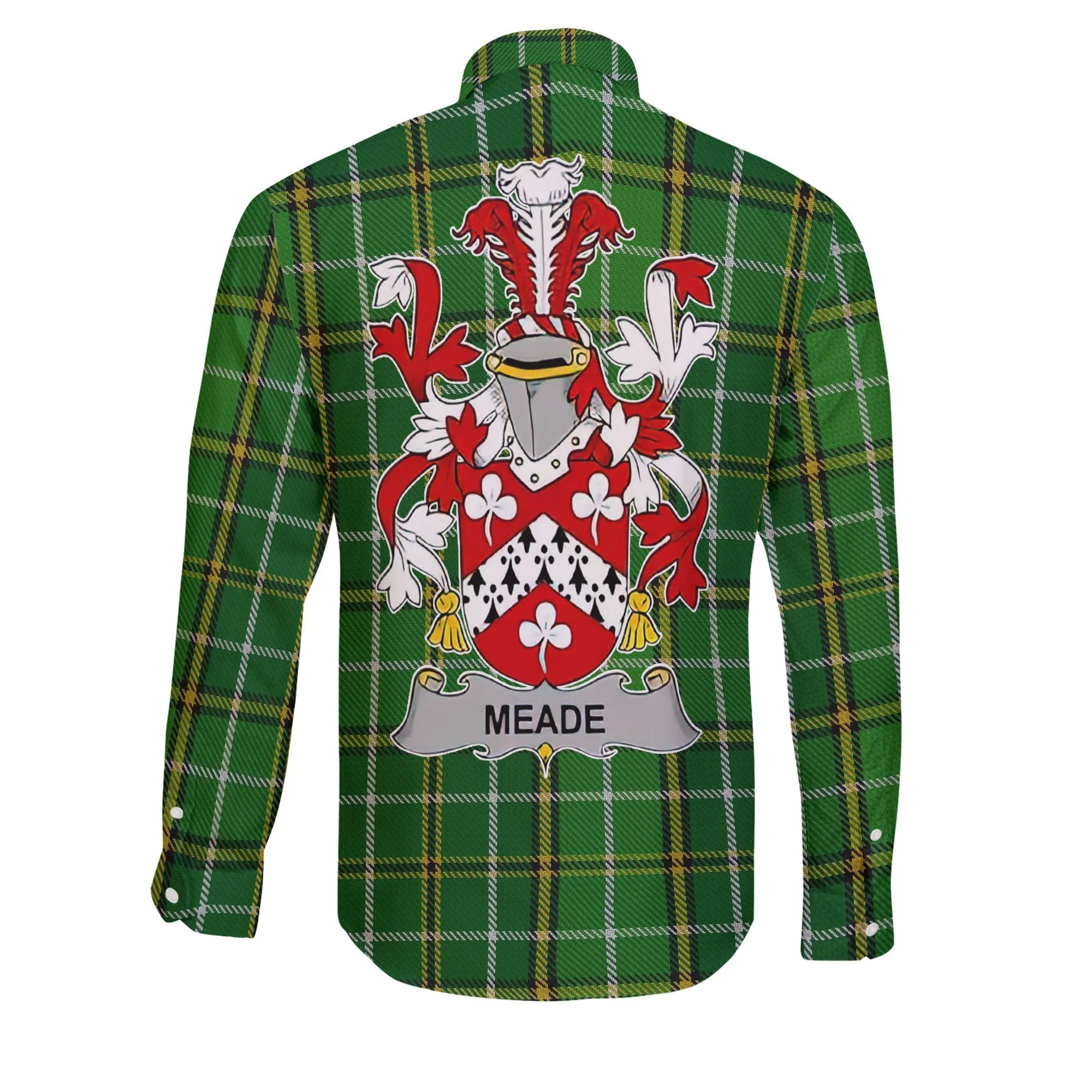 Meade Long Sleeve Button Shirts Crest And National Plaid Style