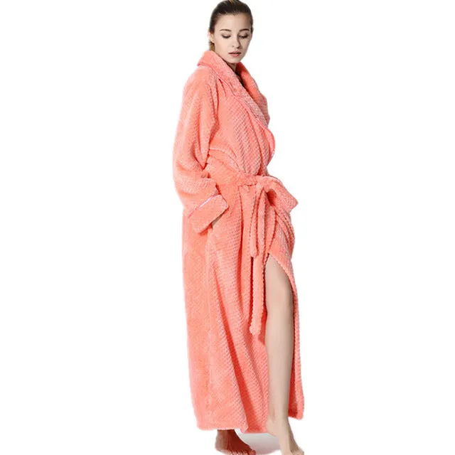 Men Women Spa Absorbent BathRobe / Coral Velvet Pajamas