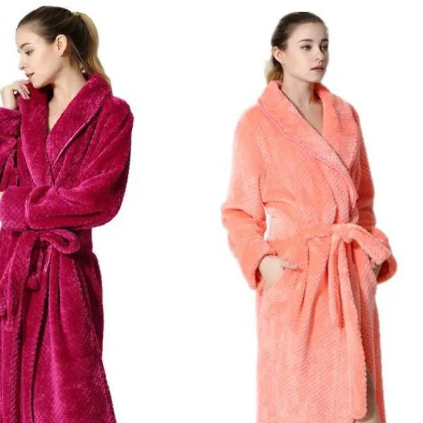 Men Women Spa Absorbent BathRobe / Coral Velvet Pajamas