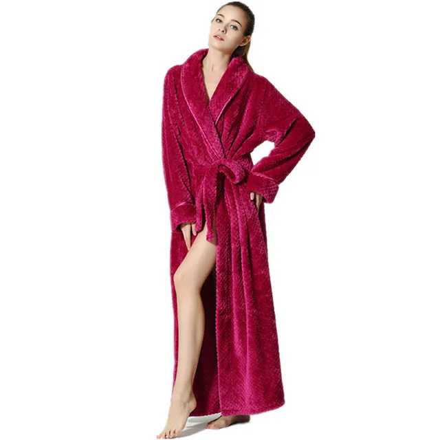 Men Women Spa Absorbent BathRobe / Coral Velvet Pajamas