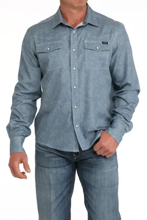 Men's Arenaflex Western Camp Shirt - Blue