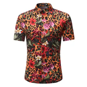 Men's Button down Tailor Fit Soft 100% Cotton Short Sleeve Dress Shirt Multi Color casual And Formal