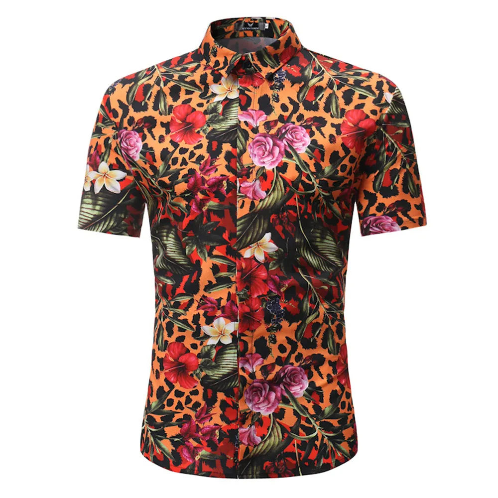 Men's Button down Tailor Fit Soft 100% Cotton Short Sleeve Dress Shirt Multi Color casual And Formal
