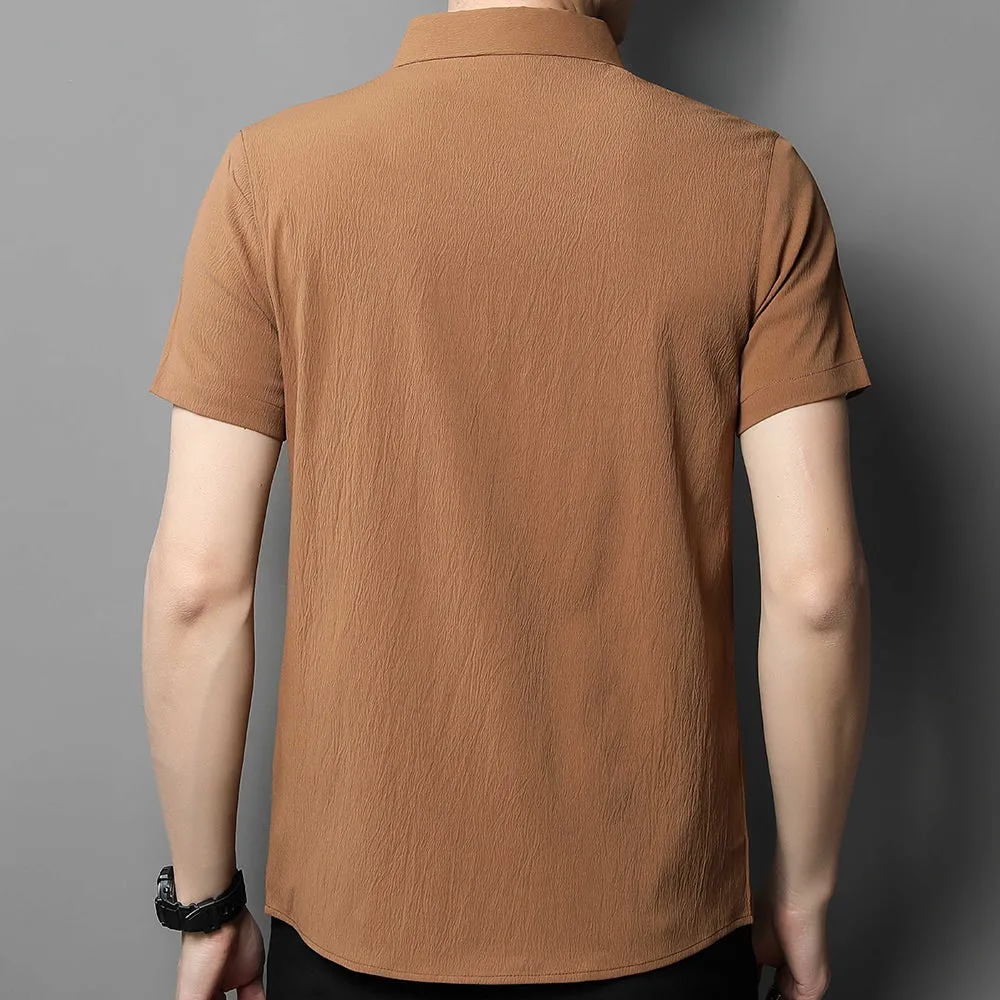 Men's Casual Short Sleeve Two Pocket Shirt