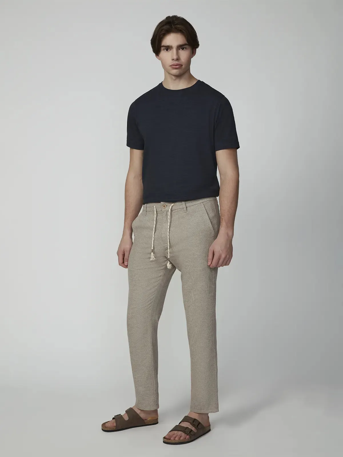 Men's Drawstring Linen Pant