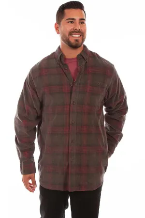 Men's Farthest Point Collection Shirt: Outdoor Corduroy Plaid Green