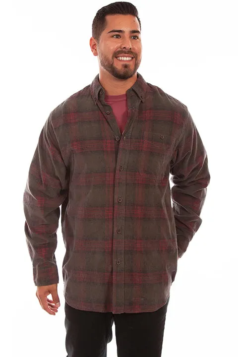 Men's Farthest Point Collection Shirt: Outdoor Corduroy Plaid Green