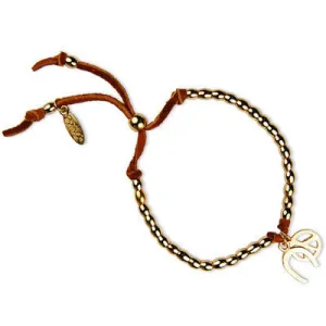 Mens Lamb Leather through Chain Wrap Bracelet with Two Pendant Charms
