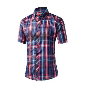 Men's Plaid Casual Dress Shirt In Many Different Styles/Colors
