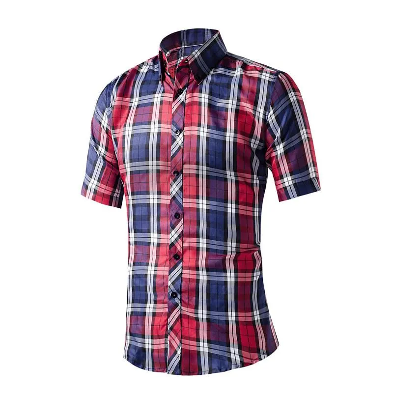 Men's Plaid Casual Dress Shirt In Many Different Styles/Colors