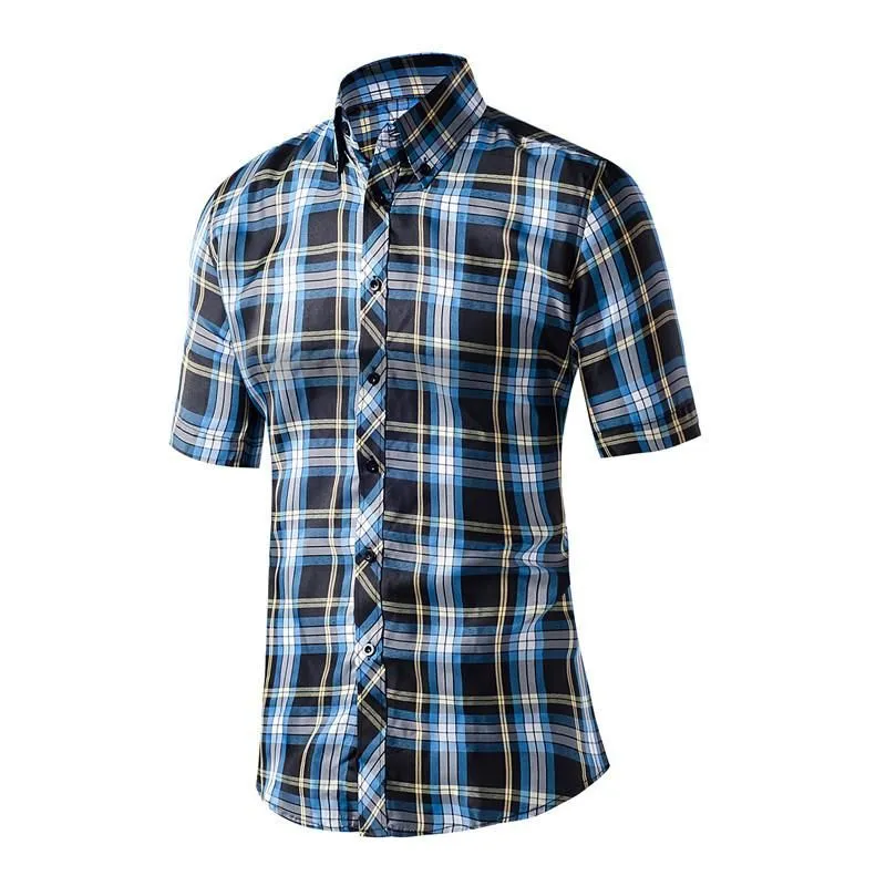 Men's Plaid Casual Dress Shirt In Many Different Styles/Colors