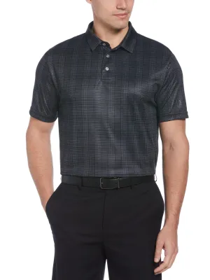 Men's Printed Plaid Golf Polo
