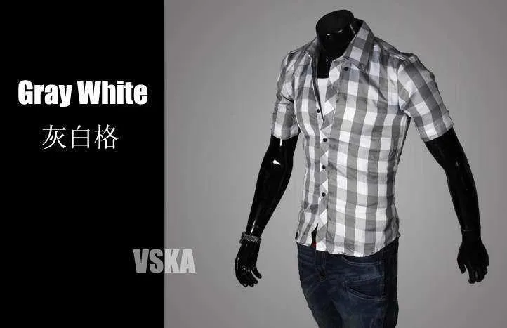 Men's Short Sleeve Plaid Shirt
