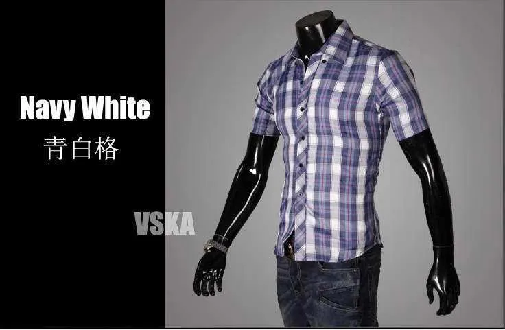 Men's Short Sleeve Plaid Shirt