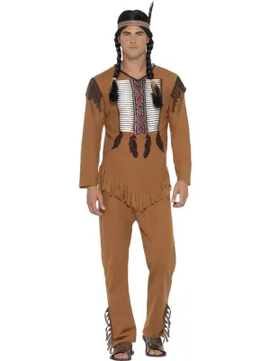 Men's Western Native American Warrior Costume