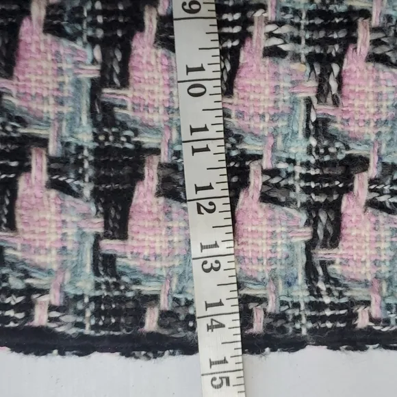 MILLY OF NEW YORK pink wool plaid skirt 6