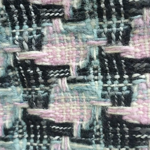 MILLY OF NEW YORK pink wool plaid skirt 6