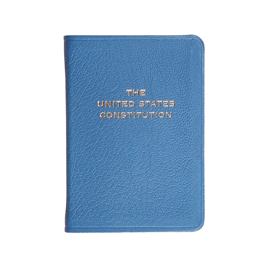 MINI LEATHER BOOK - GI - UNITED STATES CONSTITUTION - BLUE