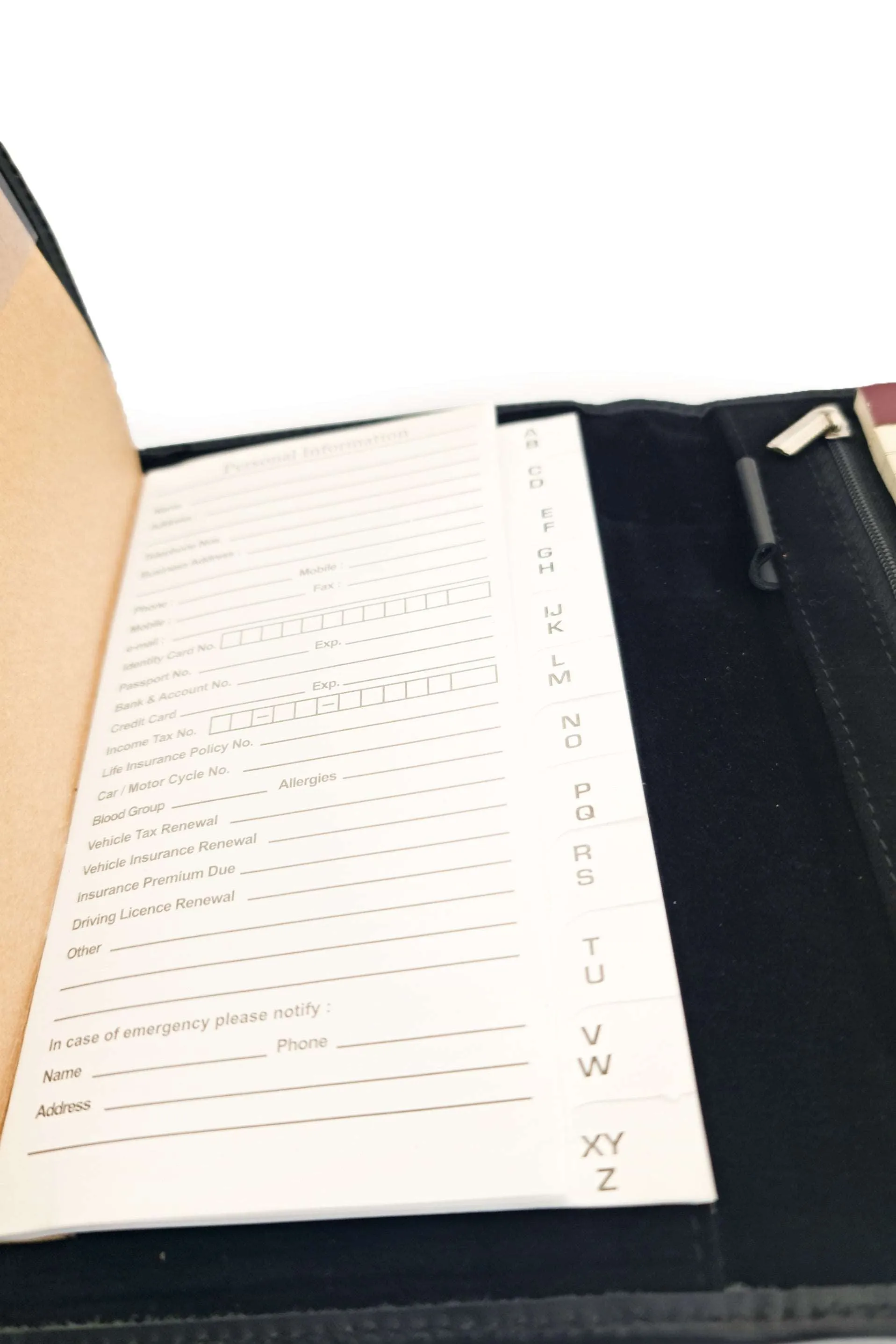 Mini Leather Folio // Note Pad Organizer
