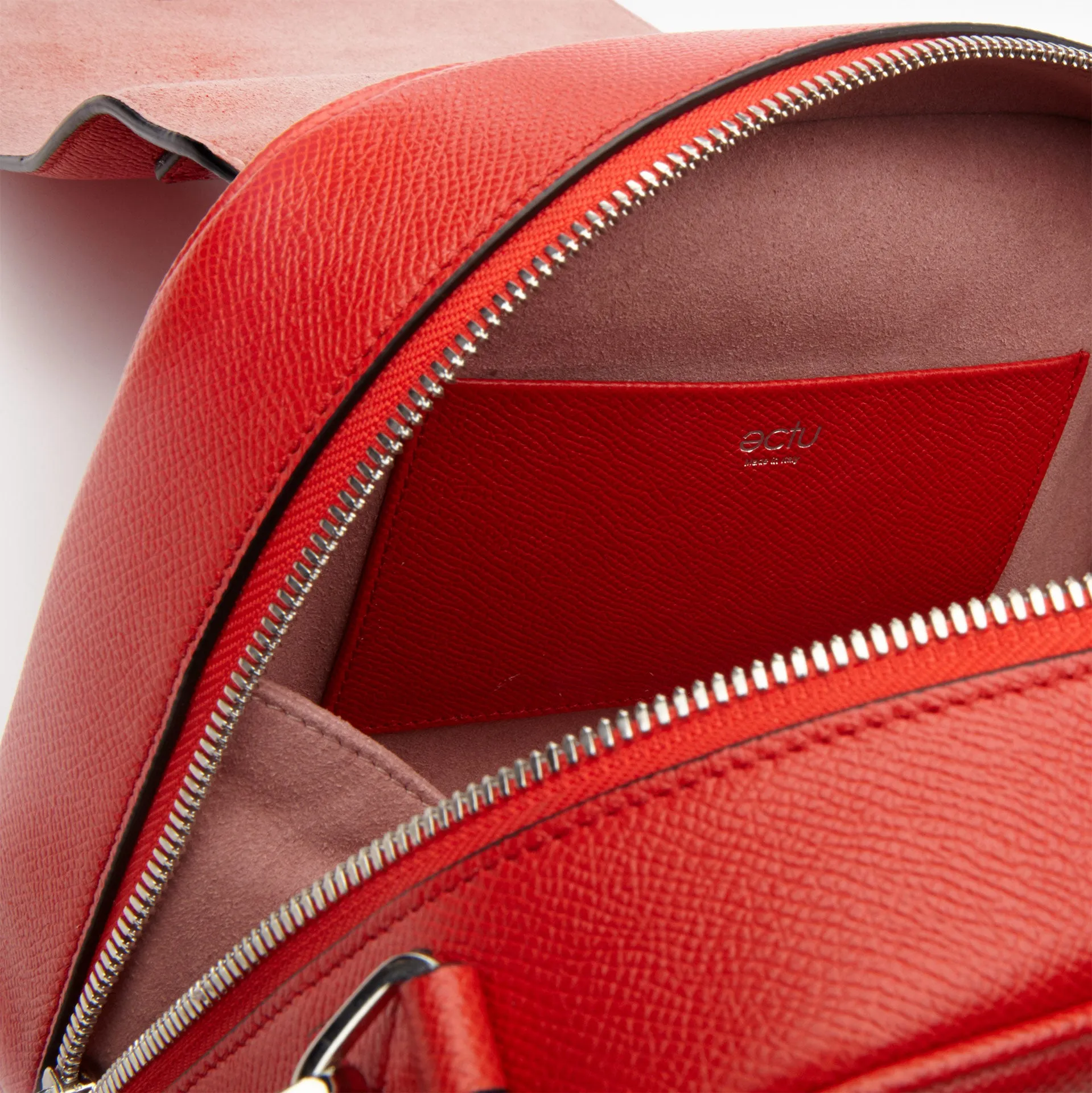 Mini Palermo Italian Leather Crossbody in Cranberry