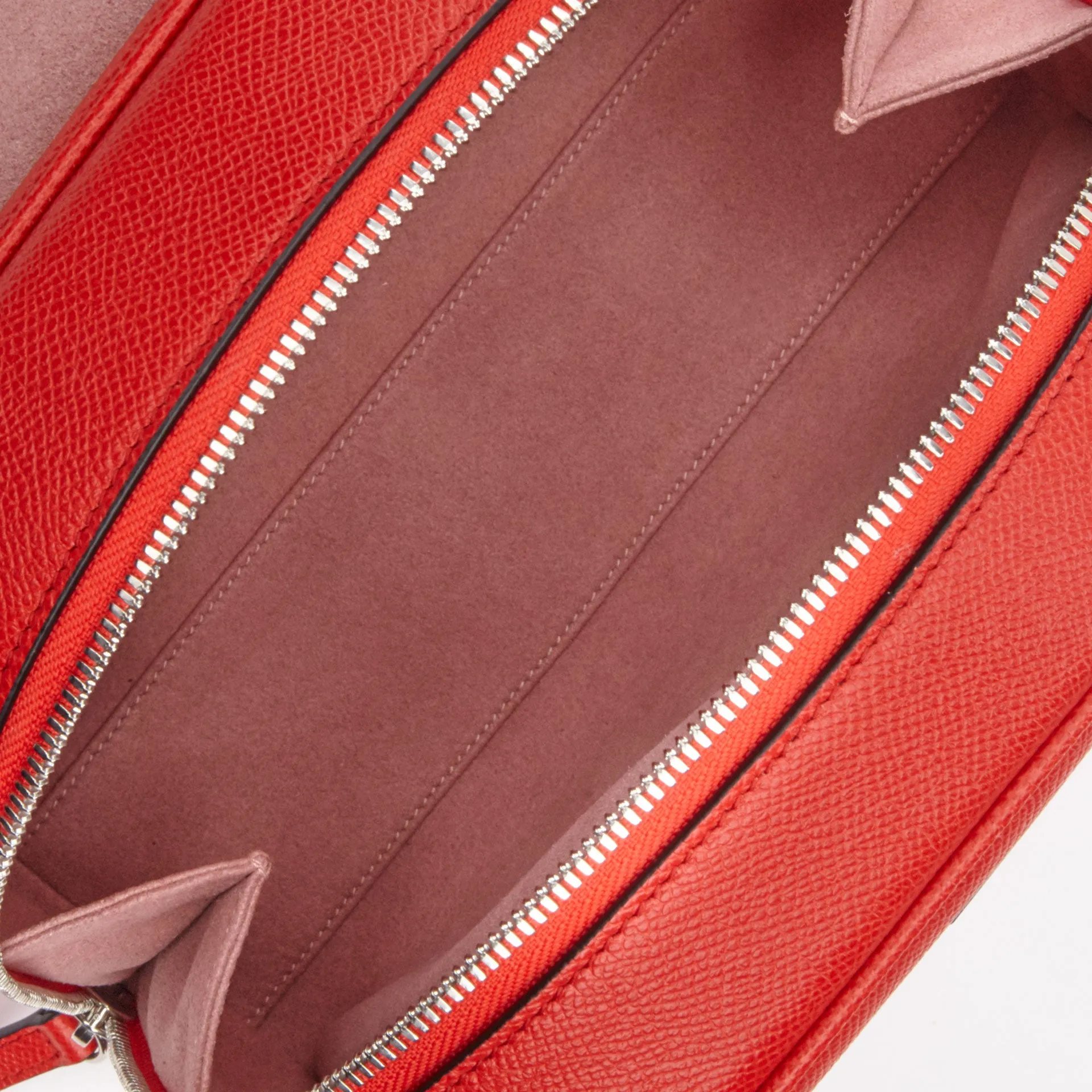 Mini Palermo Italian Leather Crossbody in Cranberry