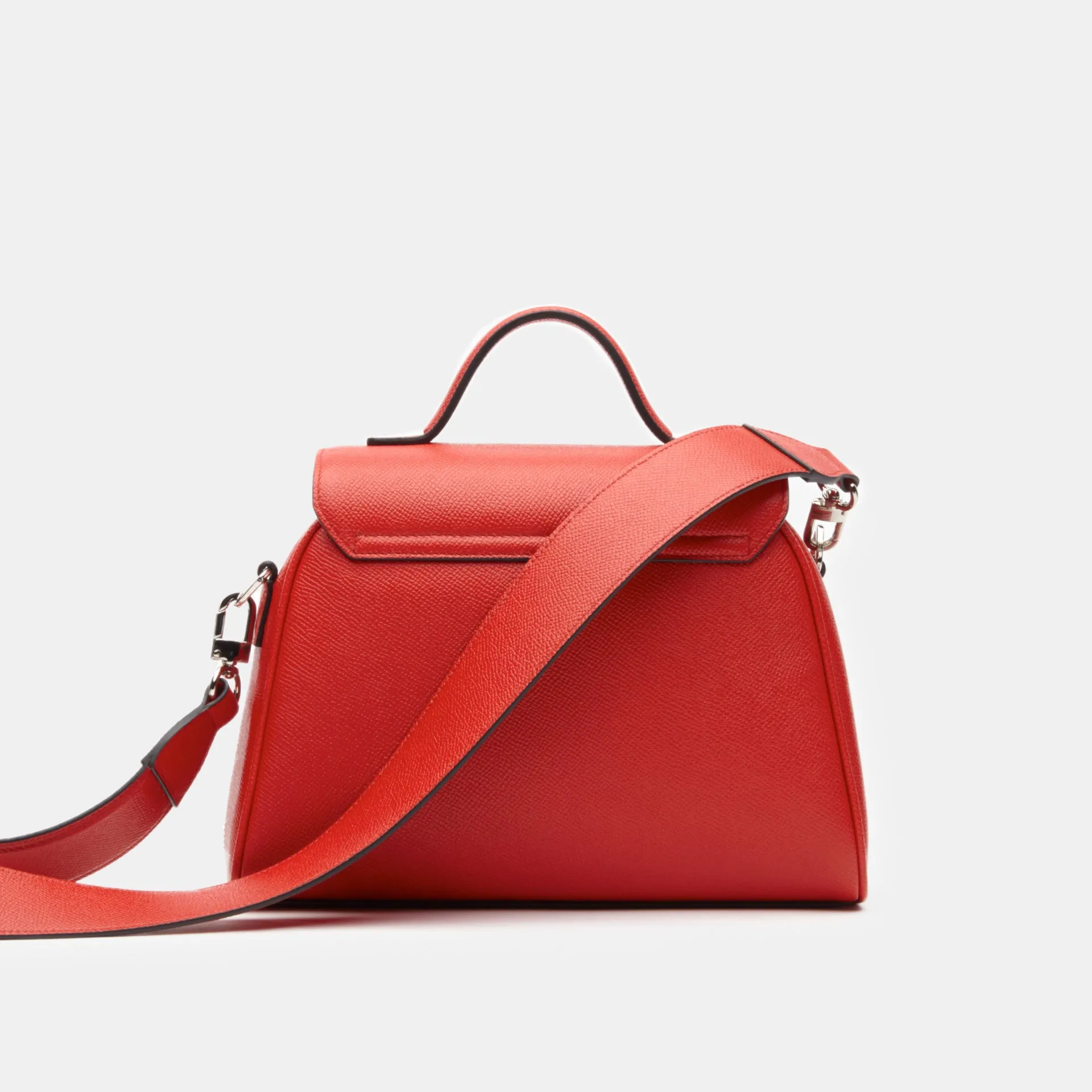 Mini Palermo Italian Leather Crossbody in Cranberry