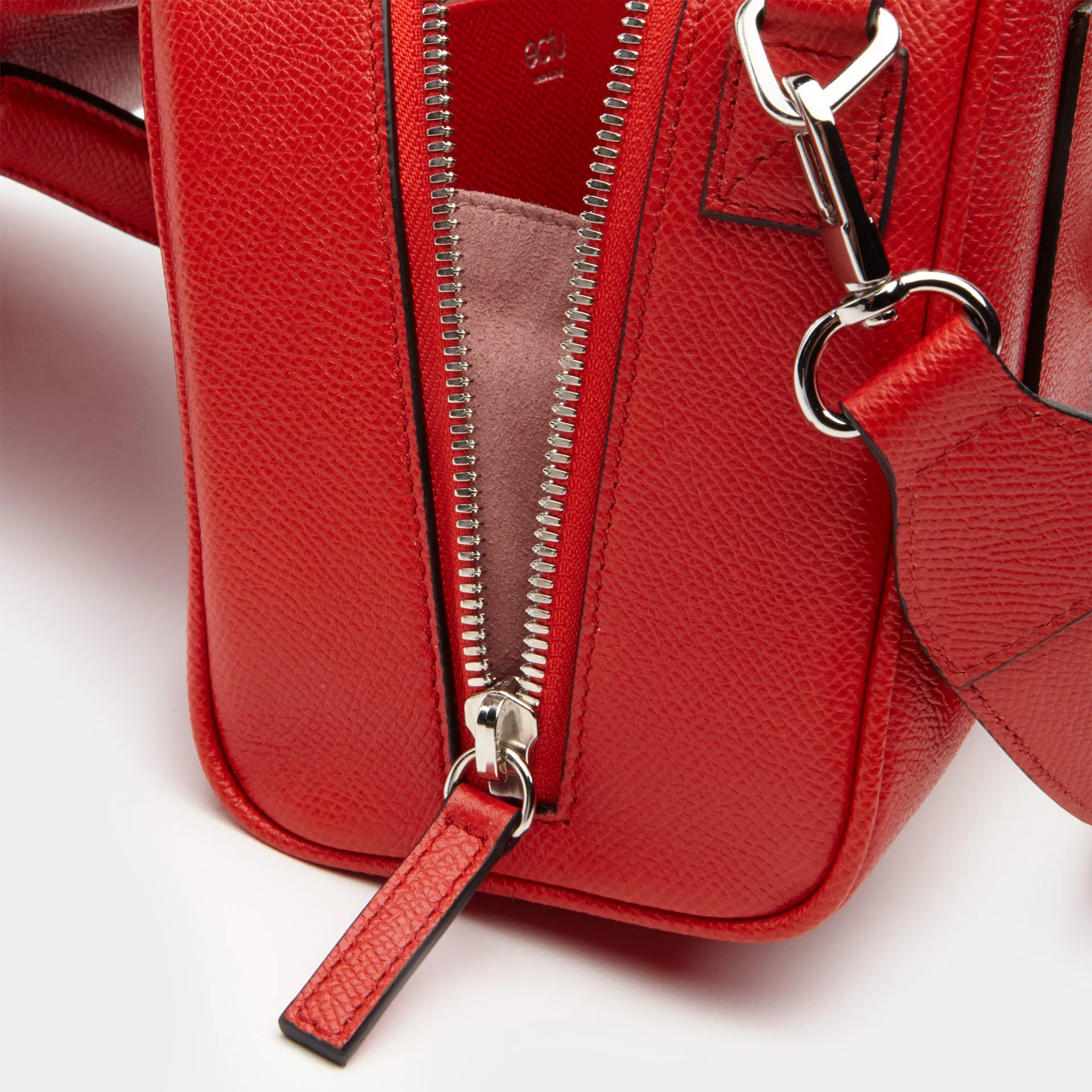 Mini Palermo Italian Leather Crossbody in Cranberry
