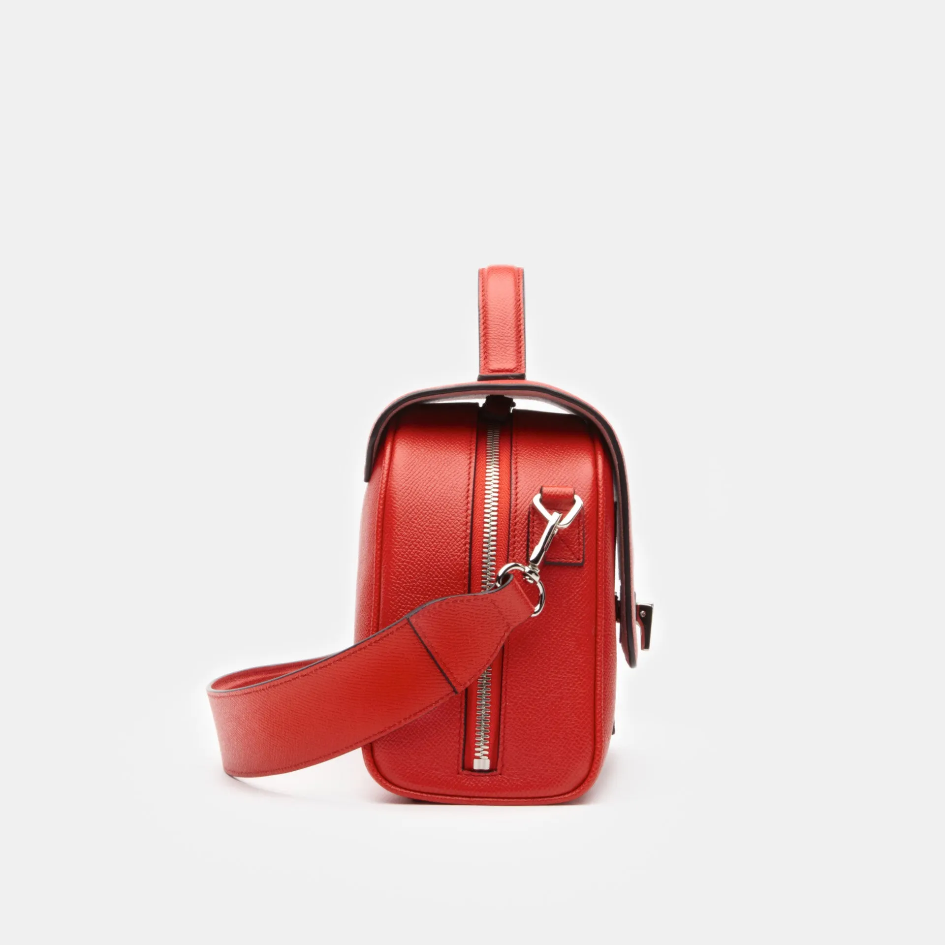 Mini Palermo Italian Leather Crossbody in Cranberry